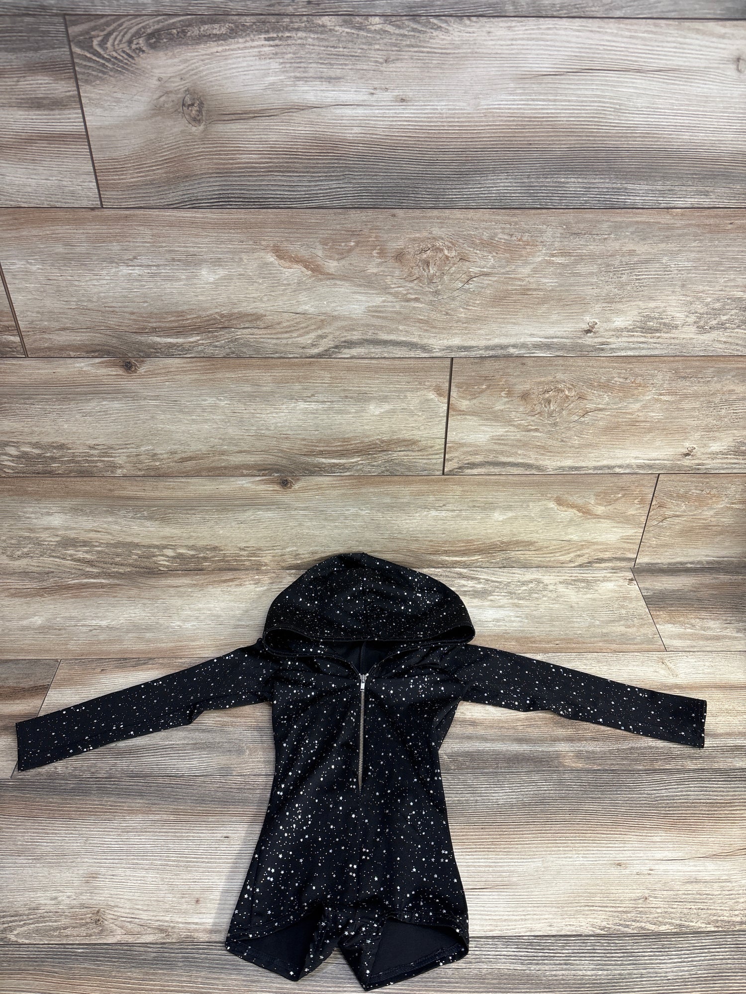 Taylor Swift Inspired Hooded Bodysuit Leotard Black sz 5/6