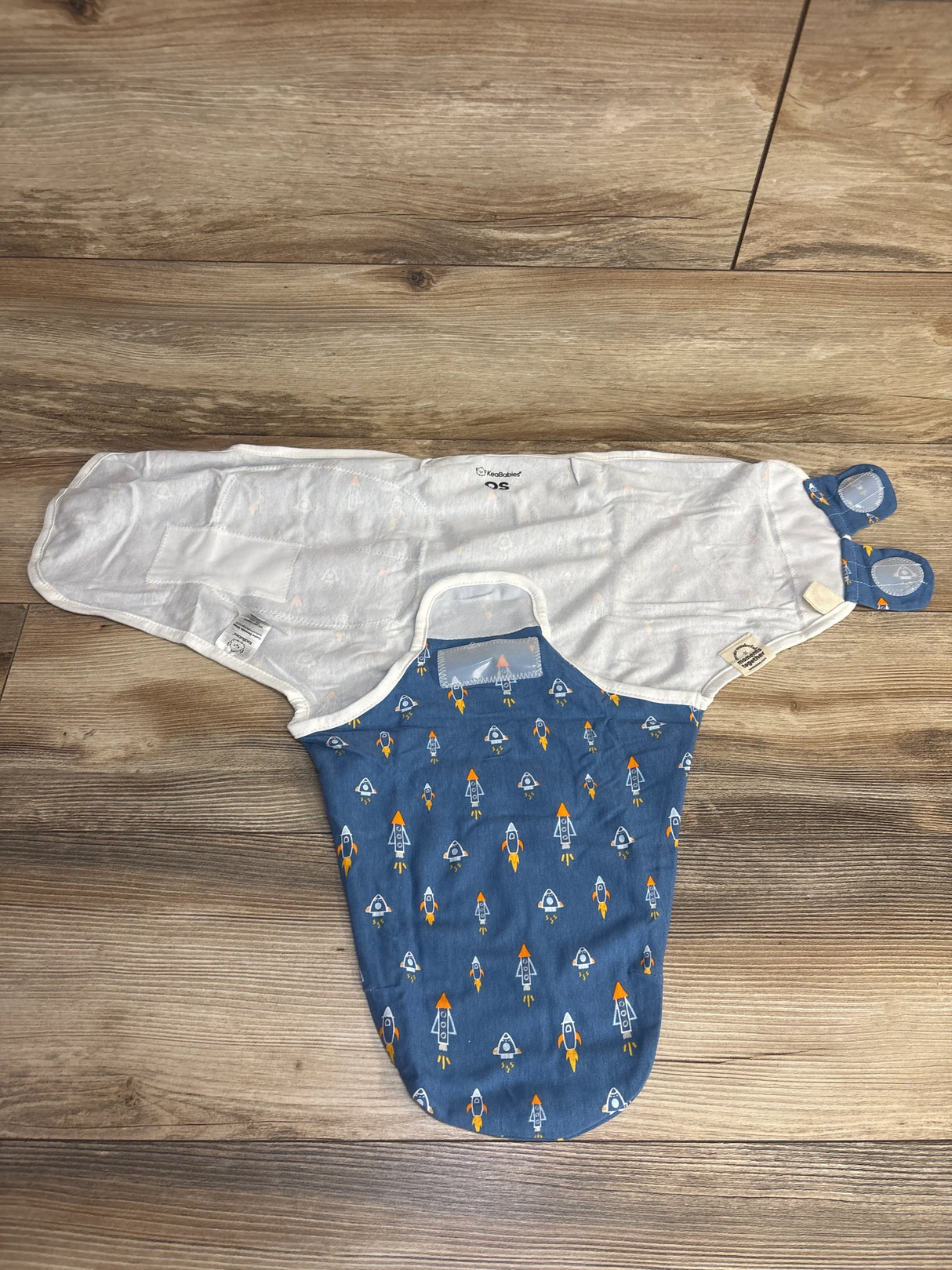 Keababies 3pk Swaddle Wraps Rocket Print Blue sz 0-3m