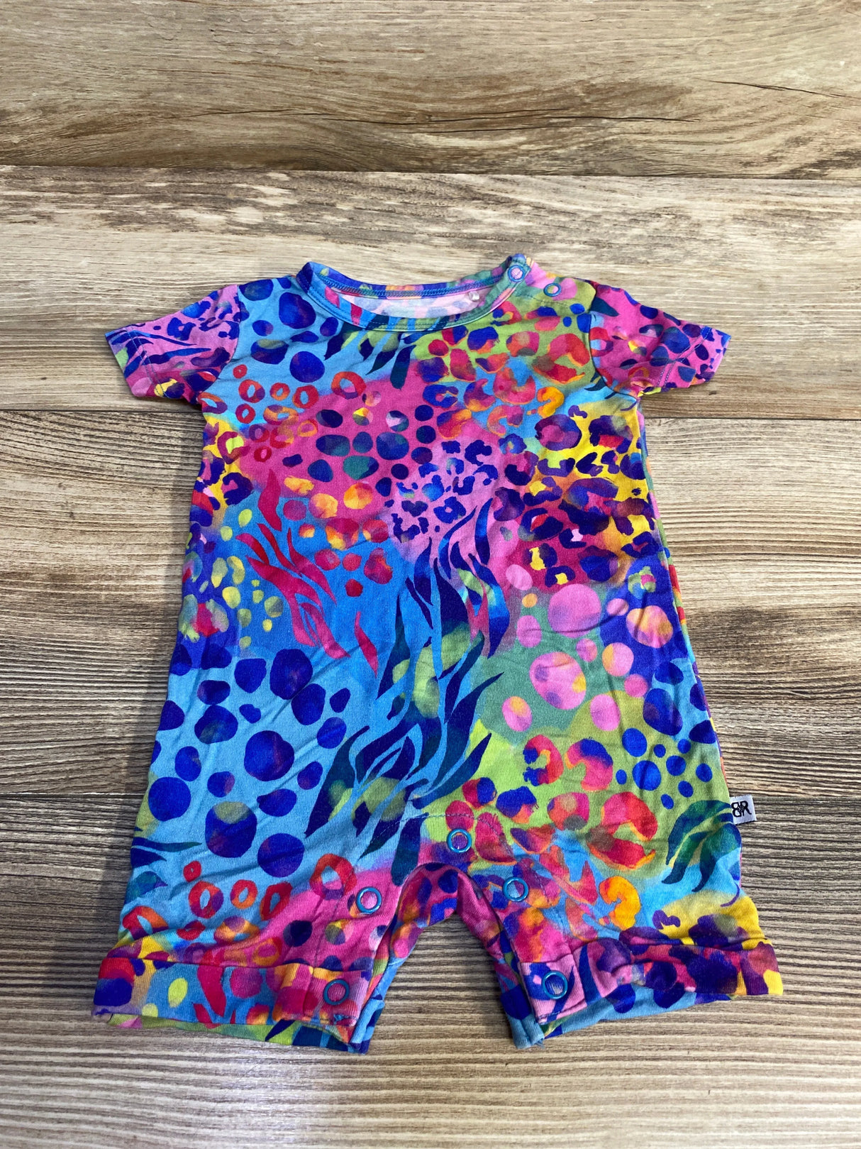 Bums & Roses Let's Get Wild Shortie Romper sz 3-6m - Me n Mommy To Be