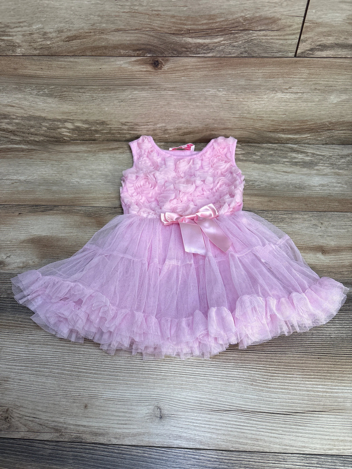 Popatu Floral Tulle Bodysuit Dress Pink sz 24m - Me n Mommy To Be