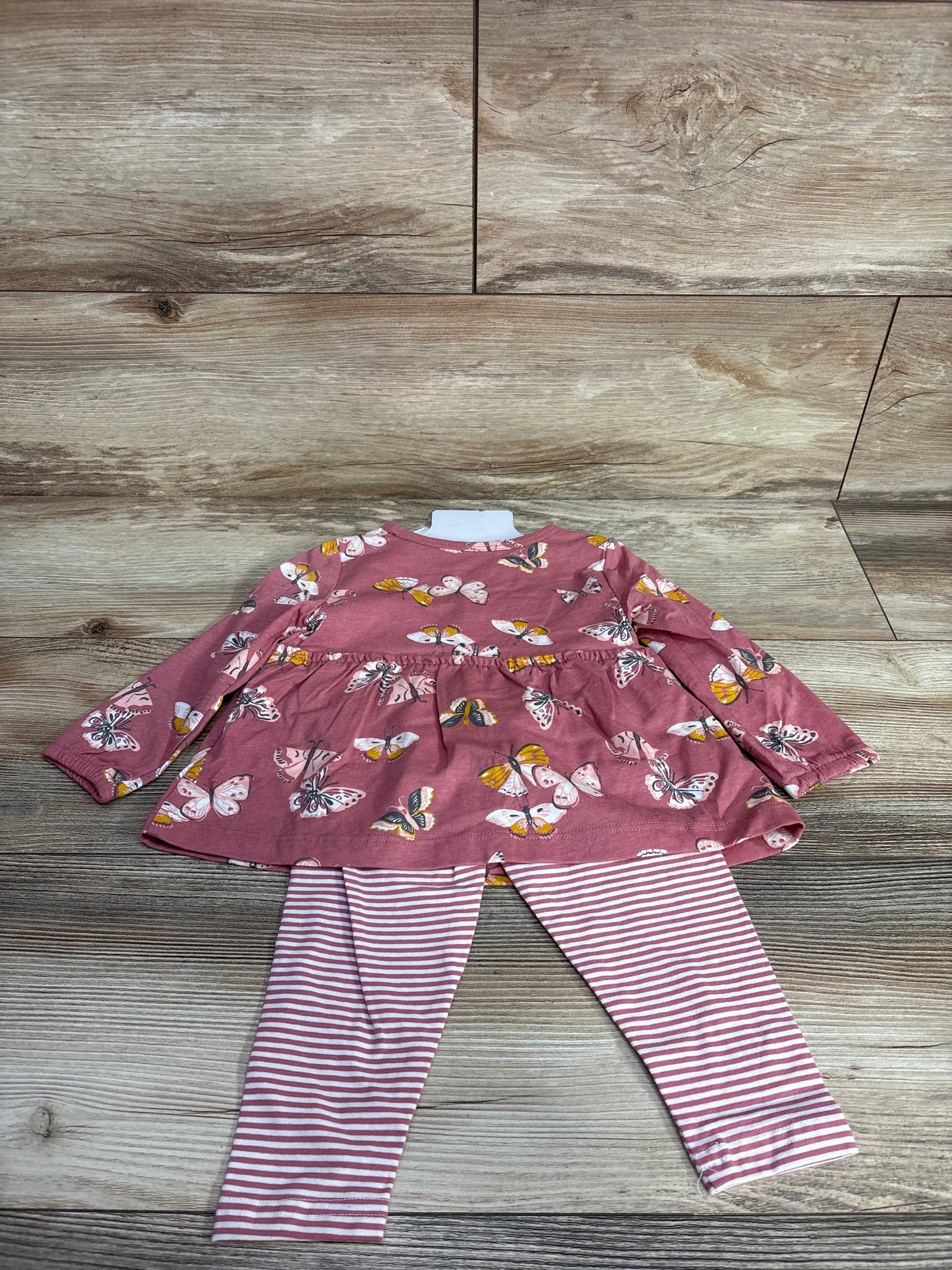 NEW Carter's 2pc Butterfly Tunic & Leggings Set Pink sz 18m