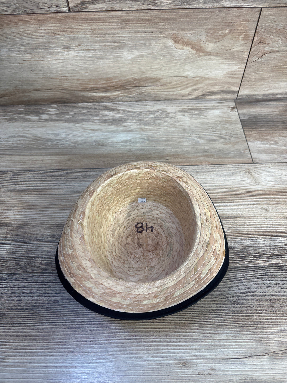 Straw Bucket Hat, Tan 48cm