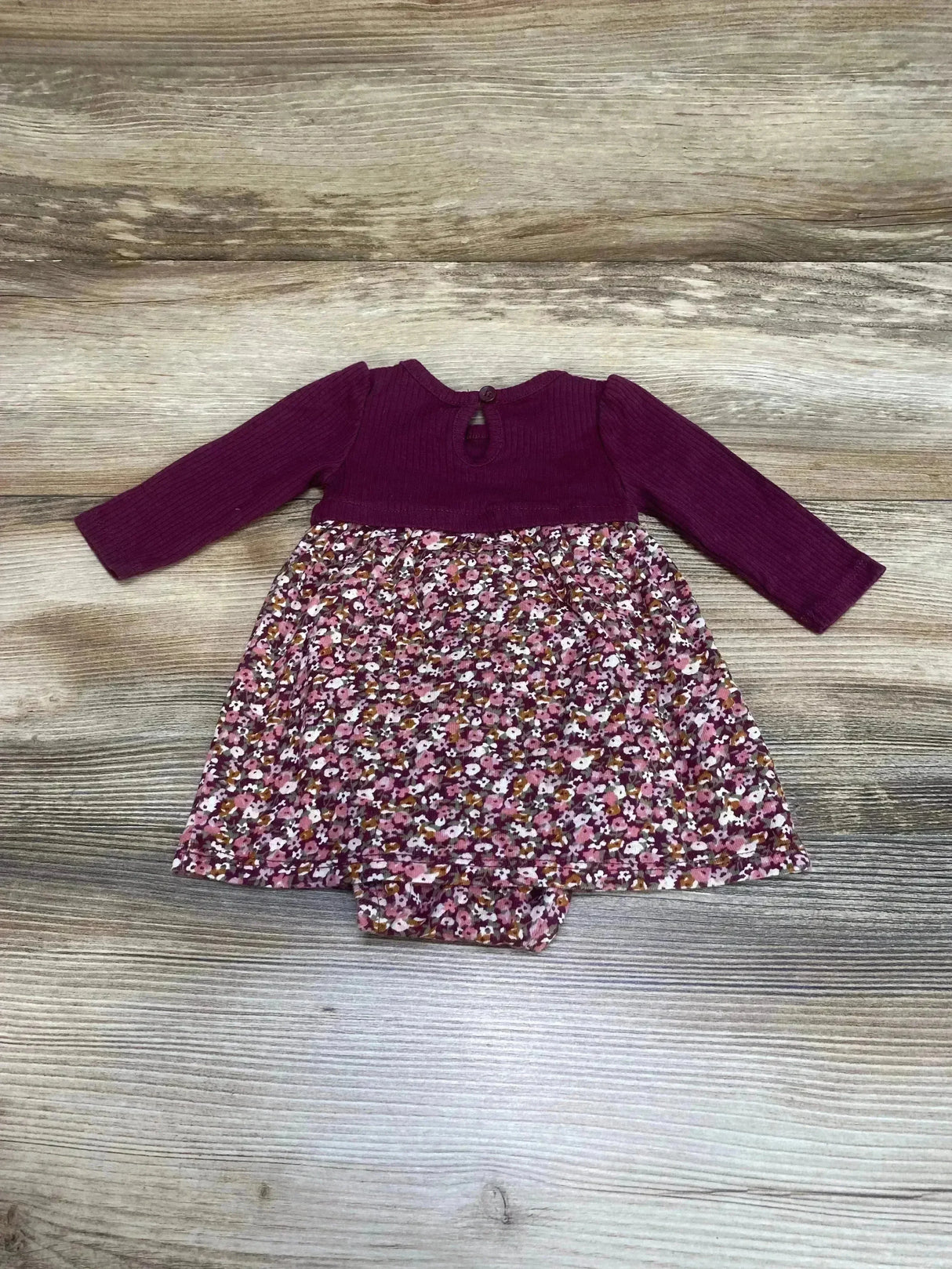 Carter's Floral Bodysuit Dress Purple sz Newborn - Me n Mommy To Be