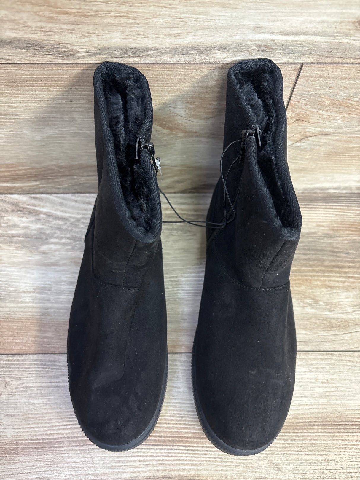 NEW Cat & Jack Holland Shearling Style Boots Black sz 5Y