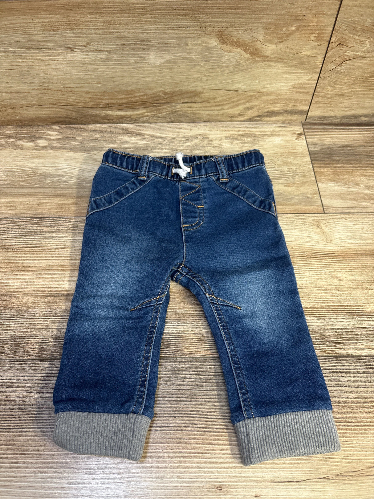 Cat & Jack Drawstring Jeans Blue sz 6-9m