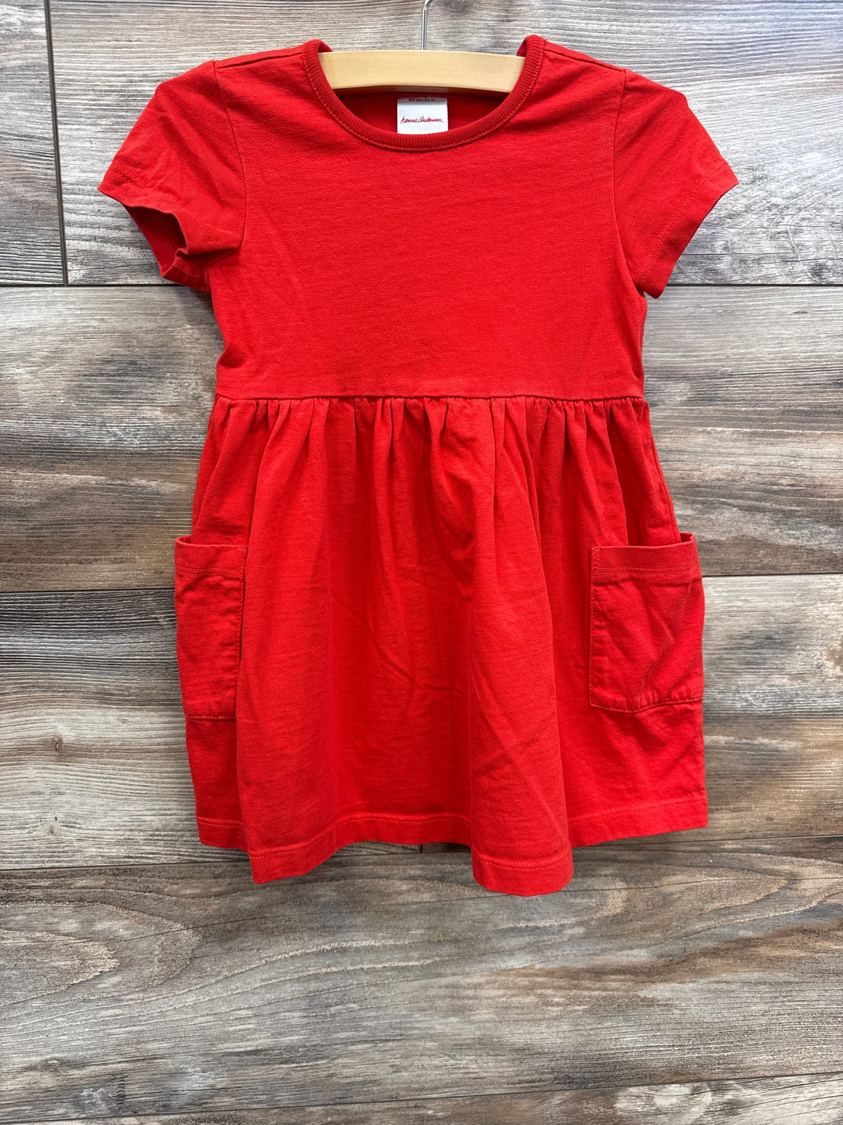 Hanna Andersson Play Dress W/Pockets Red sz 3T - Me n Mommy To Be