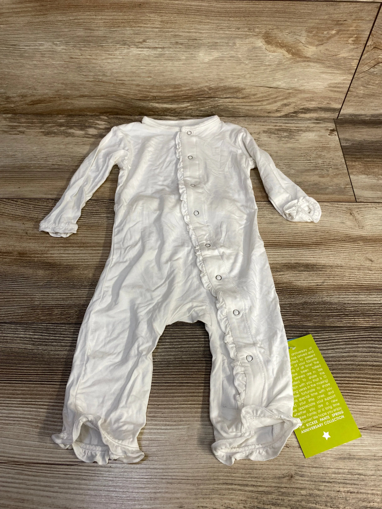 NEW KicKee Pants Classic Ruffle Coverall in Natural 3-6m - Me n Mommy To Be