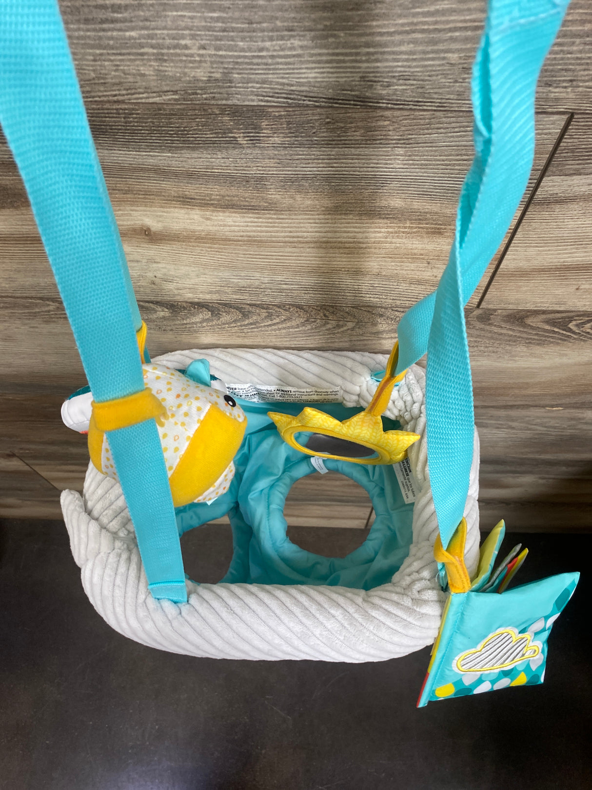 NEW Evenflo Exersaucer Door Jumper w/ Four Removeable Toys - Sweet Skies