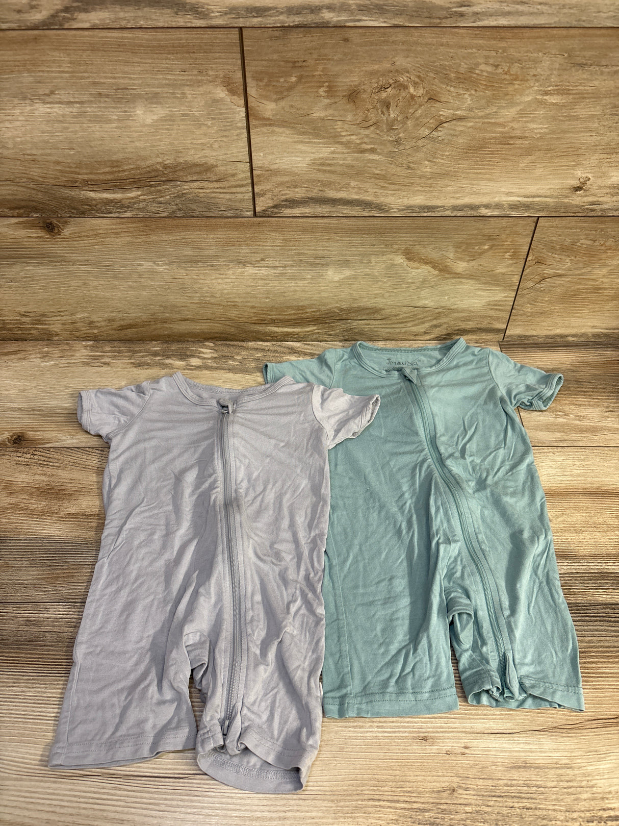 Jimonda 2pk Bamboo Sleep Rompers Grey sz 12-18m