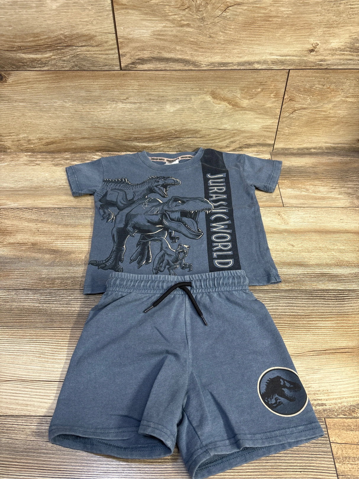 Jurassic World 2pc Shirt & Shorts Set Blue sz 2T