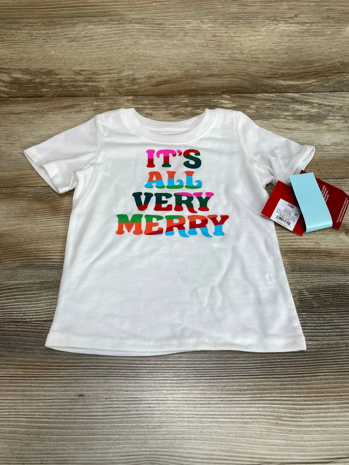 NEW Wondershop It's All Very Merry Shirt White sz 18m - Me n Mommy To Be