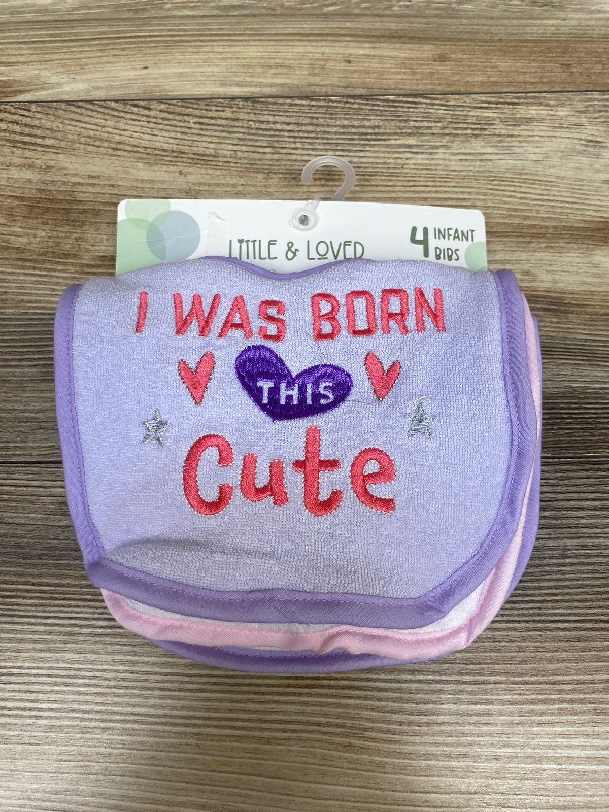 NEW Little & Loves 4pk Infant Bibs One Size