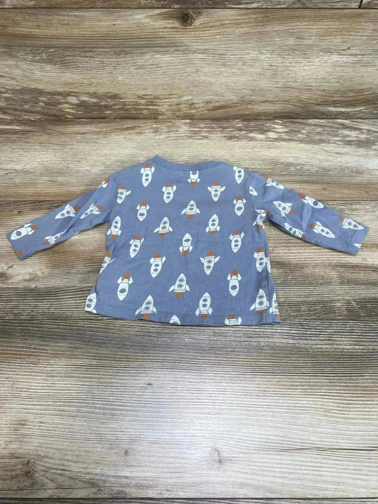 Mighty Goods Rocket Print Shirt Grey sz 3m - Me n Mommy To Be
