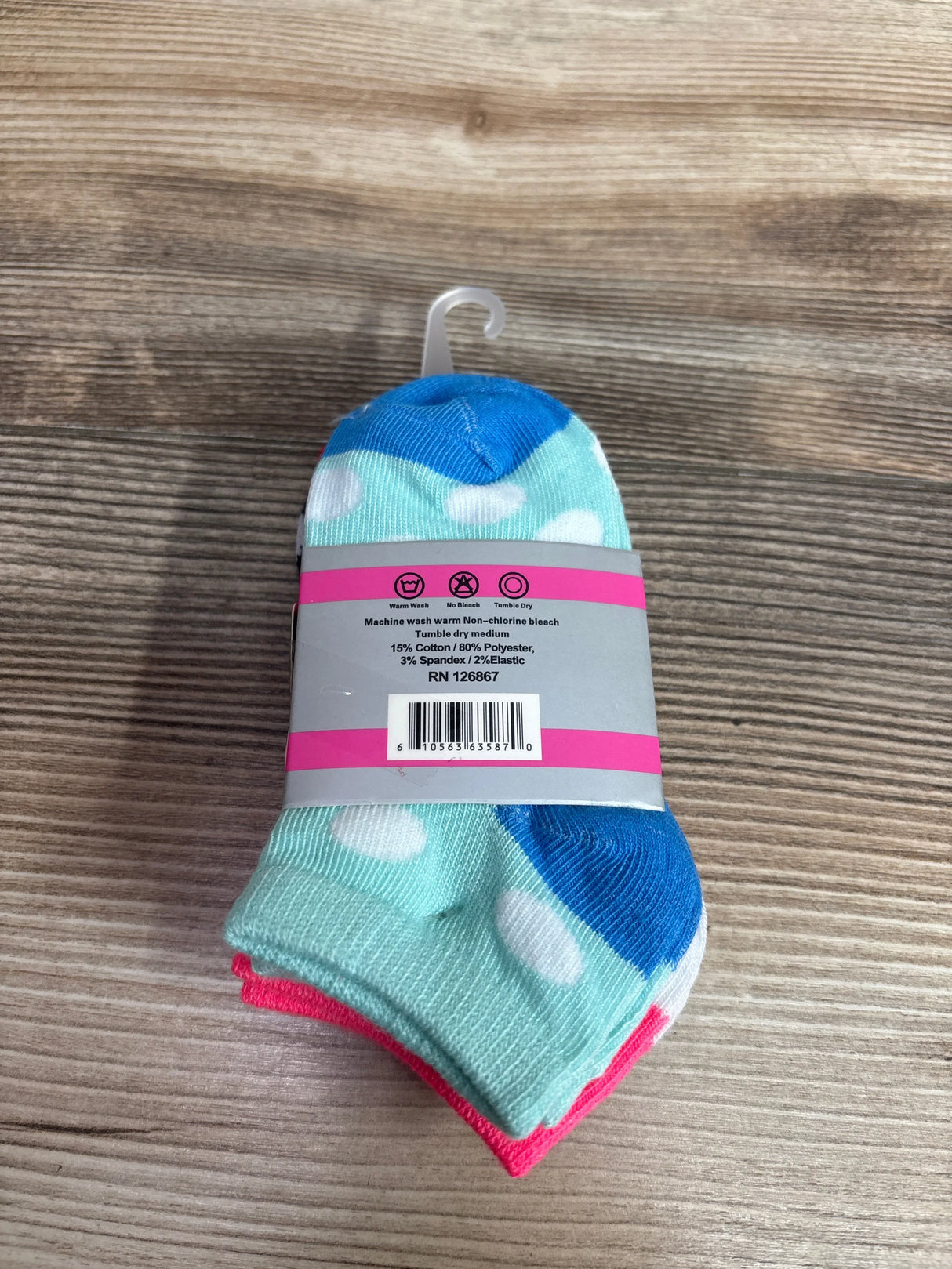 NEW Step Up Socks Polka Dot Blue 3pk sz 4-6