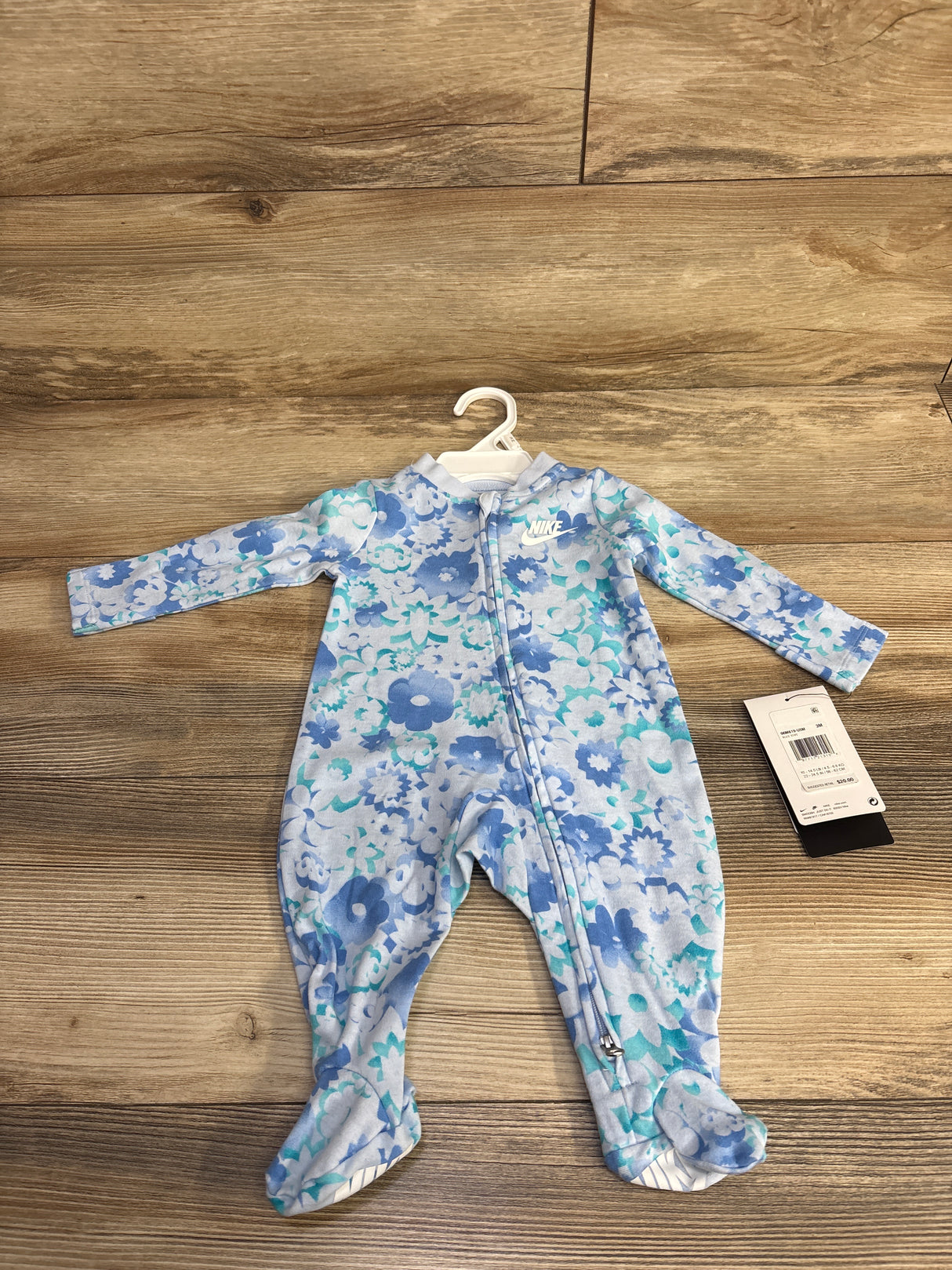 NEW Nike Sleeper Floral Blue sz 3m
