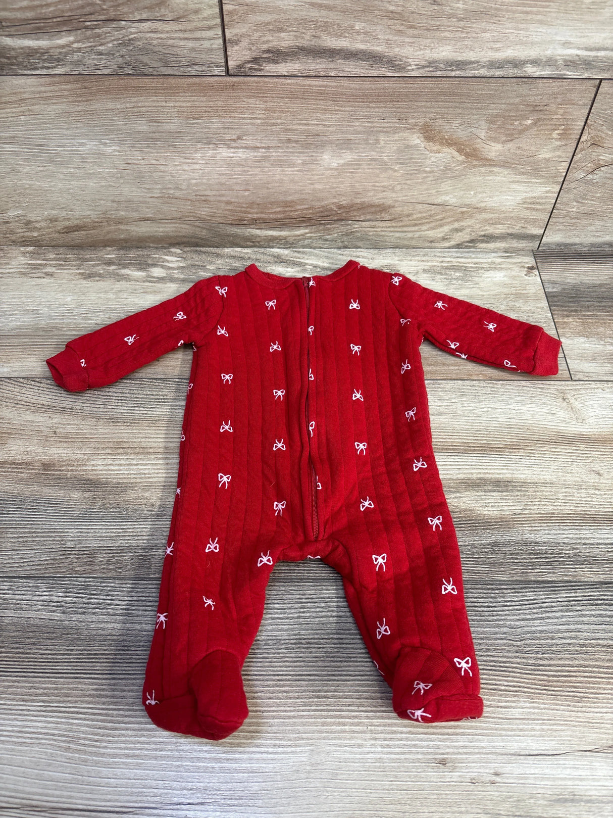 Kyle + Deena Bow Ribbed Coverall Red sz 0-3m
