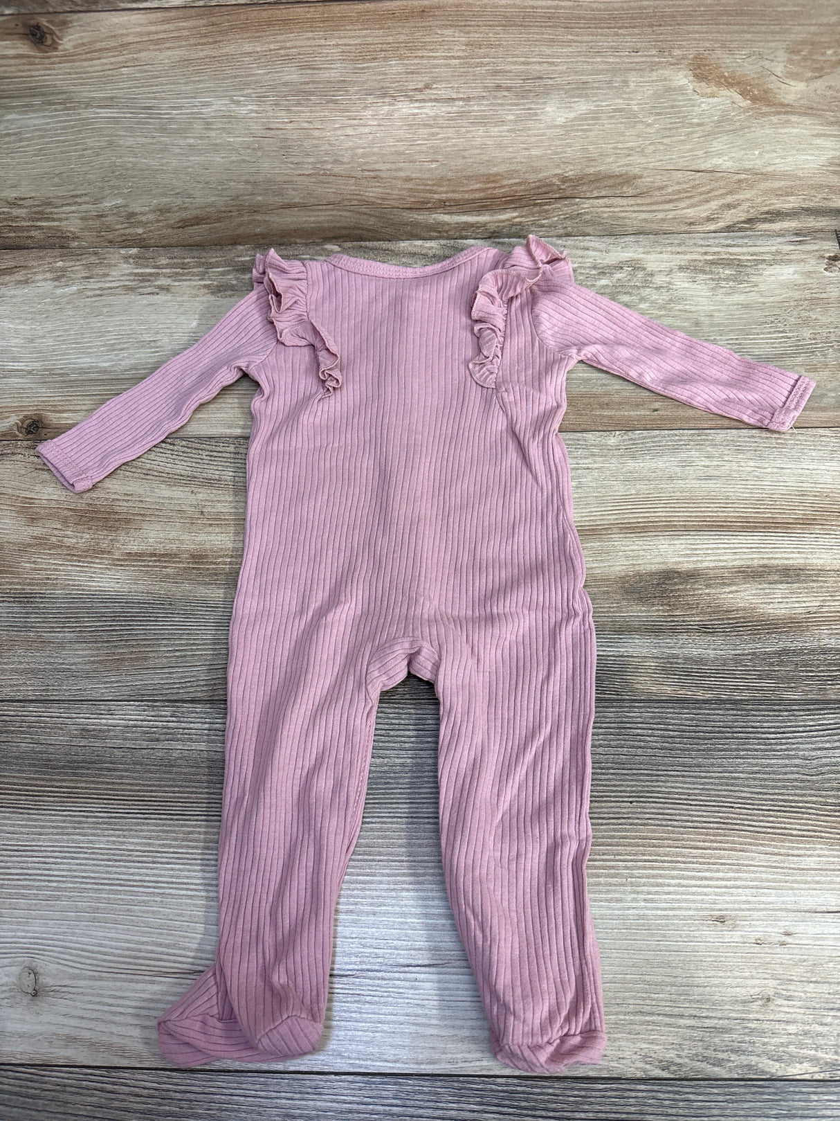 Nicole Miller Ribbed Footed Coverall Pink sz 3-6m