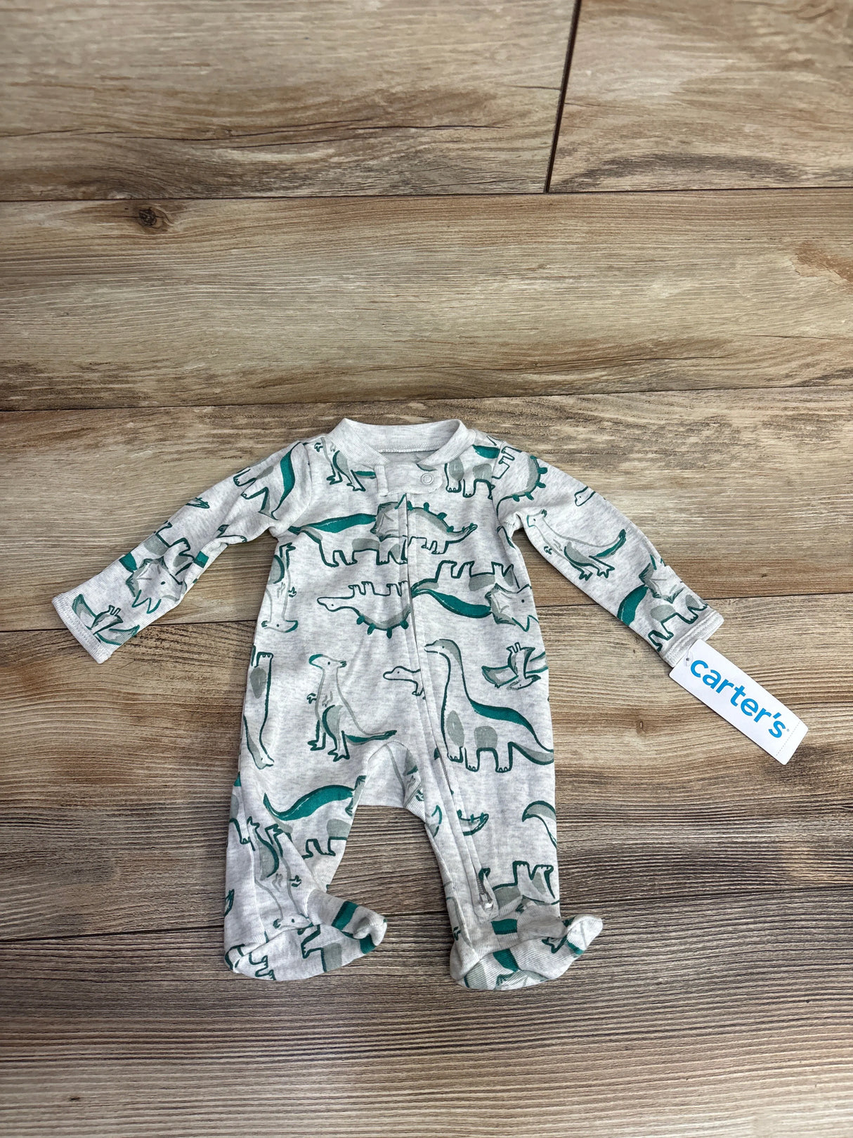NEW Carter's Dinosaur Sleeper Grey sz Preemie