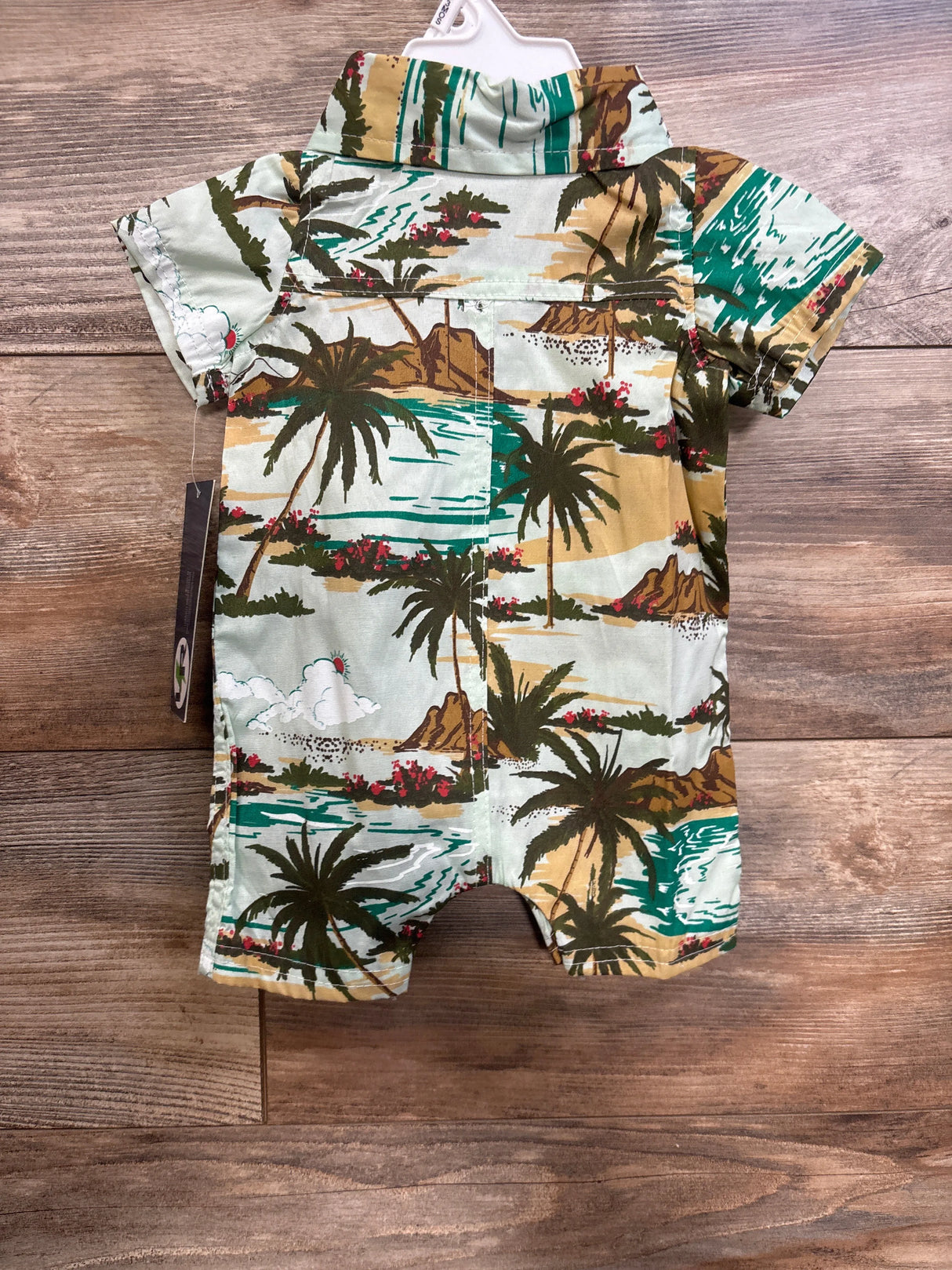 NEW Little Rebels Polo Shortie Romper Green sz 0/3m