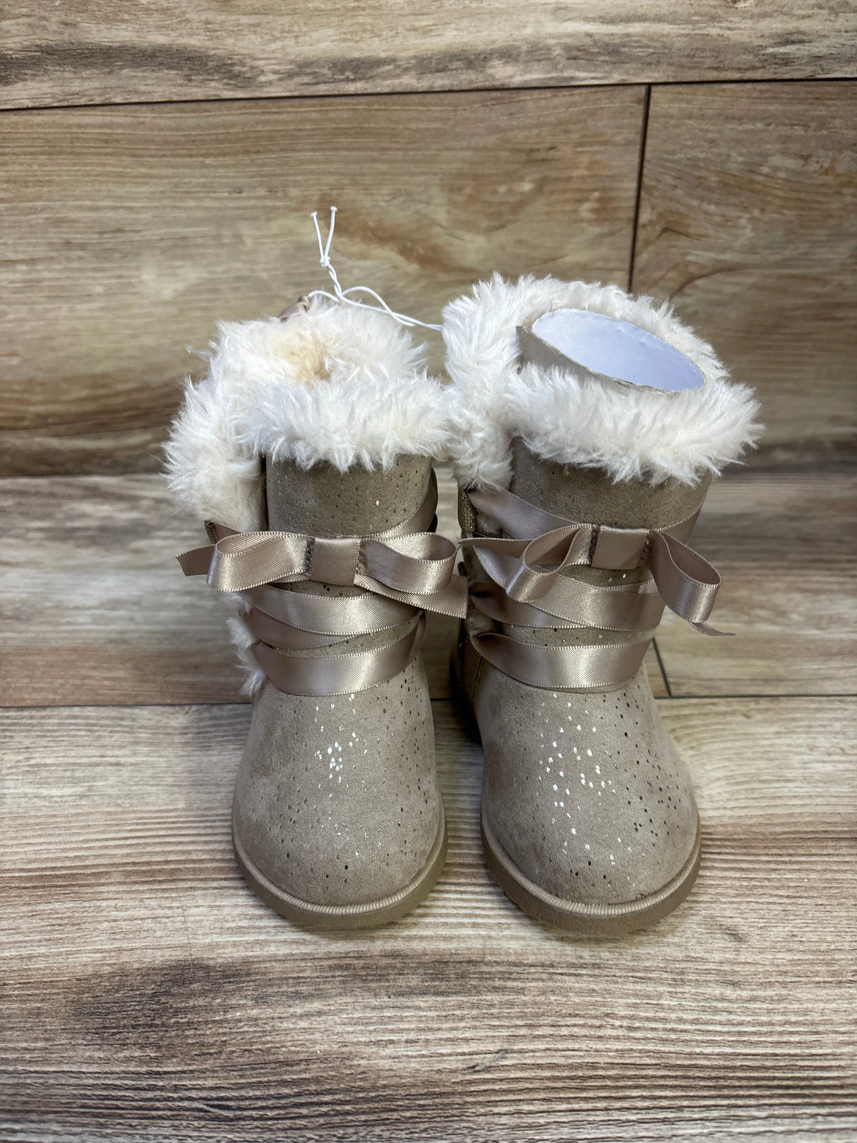 NEW Koala Kids Faux Fur Lined Boots Brown sz 4c
