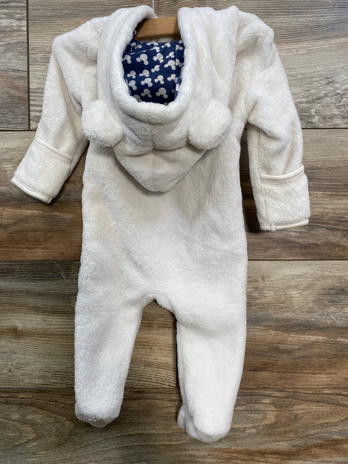 Disney Baby Mickey Mouse Plush Bunting White sz sz 0-3m