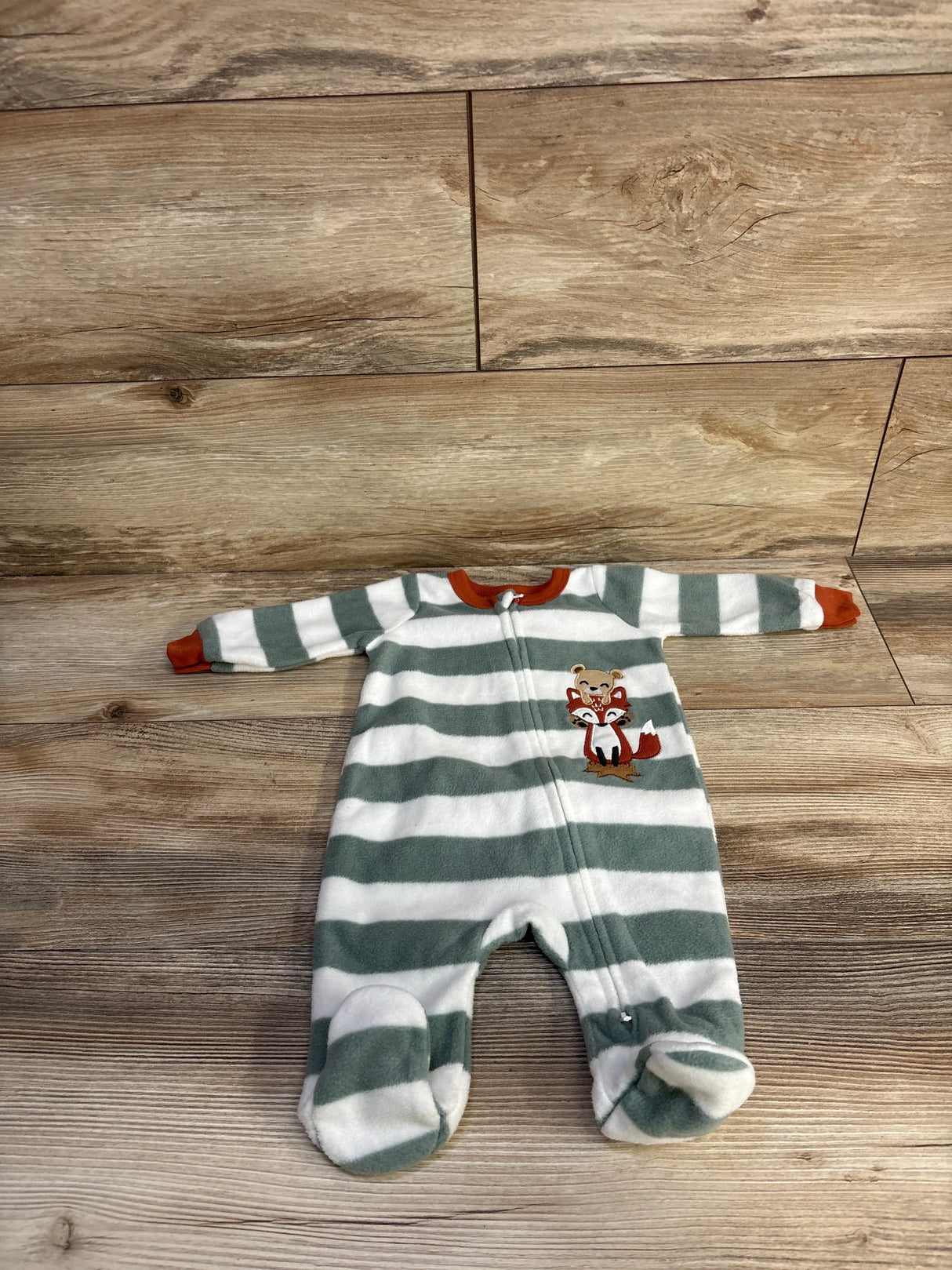 Koala Baby Striped Blanket Sleeper Green sz 0-3m