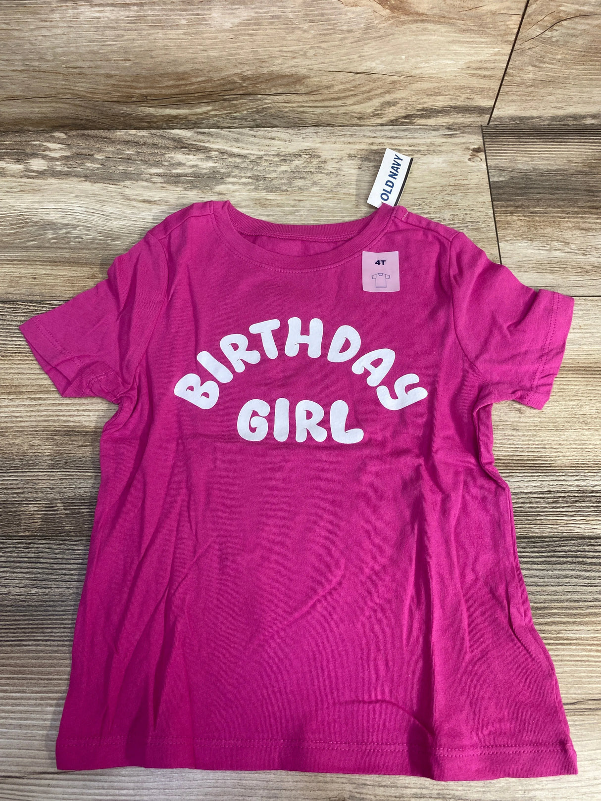 NEW Old Navy 'Birthday Girl' T-Shirt Hot Pink sz 4T