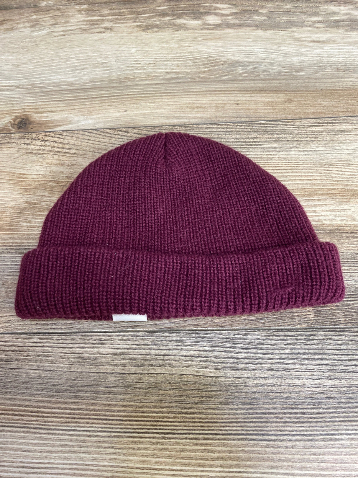 Knit Fold-Over Toddler Beanie Maroon