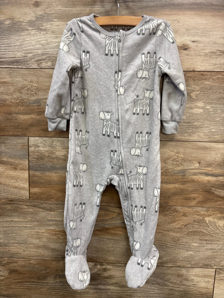 Kids Headquarters Zebra Print Blanket Sleeper Grey sz 18m - Me n Mommy To Be