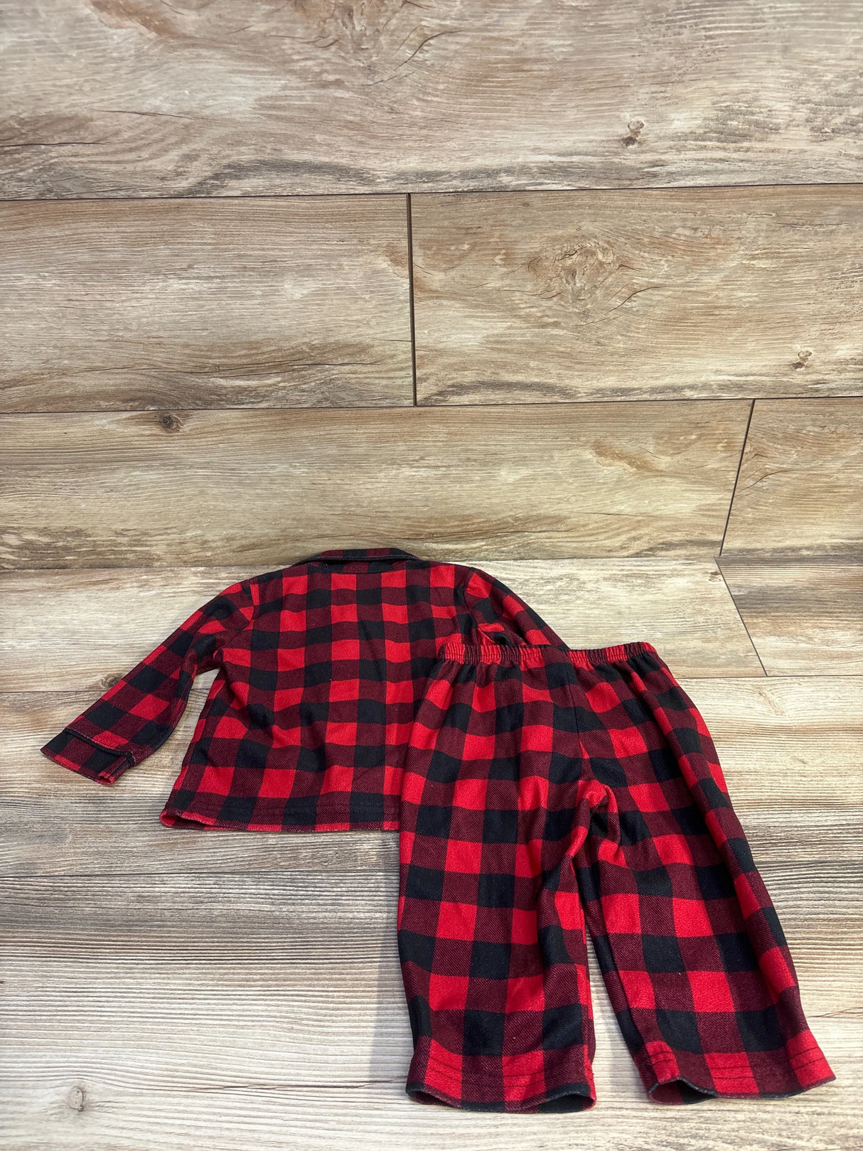 Just One You 2pc Plaid Pajama Set Red sz 12m