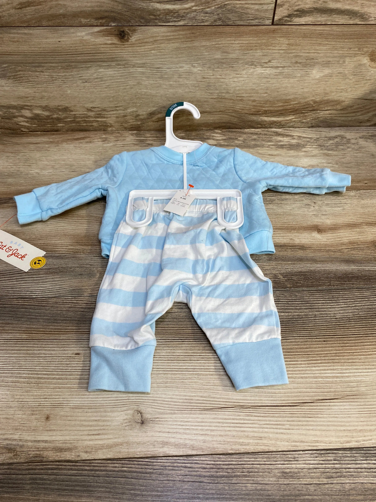 NEW Cat & Jack 2pc Happy Together Sweatshirt & Pants Blue sz 0-3m - Me n Mommy To Be