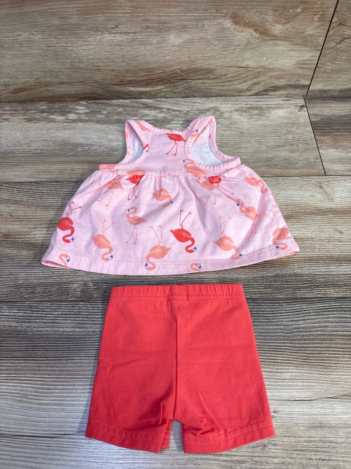 Just One You 2pc Peplum Top & Shorts Set Pink sz 3m