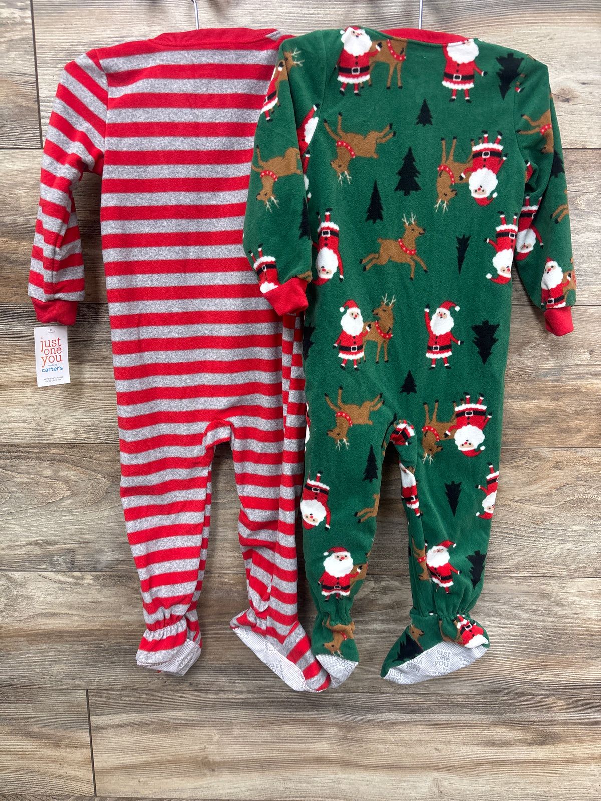 NEW Just One You 2pk Christmas Blanket Sleepers Red sz 2T