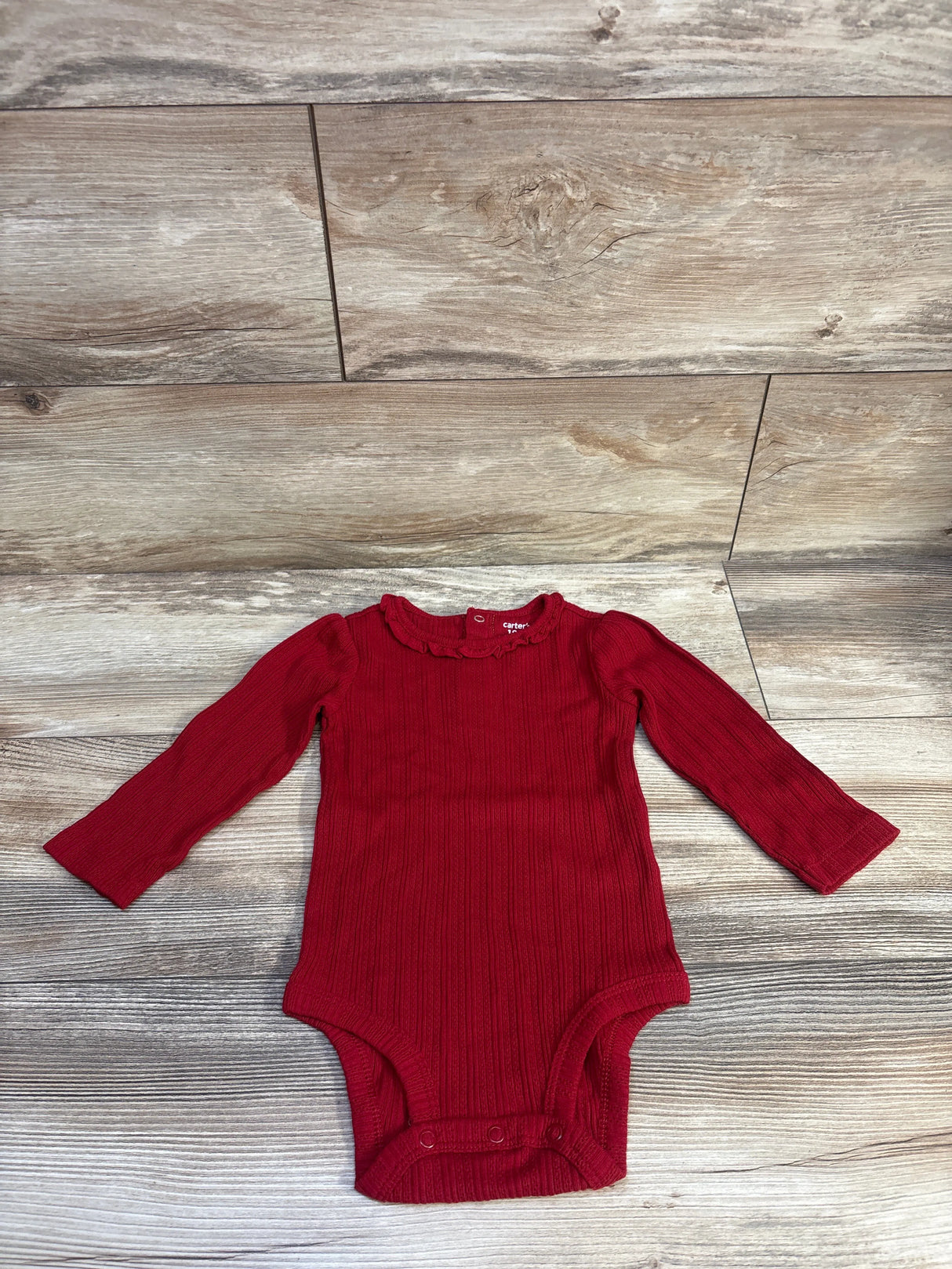 Carter's Pointelle Knit Bodysuit Red sz 18m