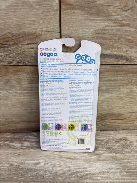 NEW oogaa 2pc Train & Plane Silicone Spoons Green - Me n Mommy To Be