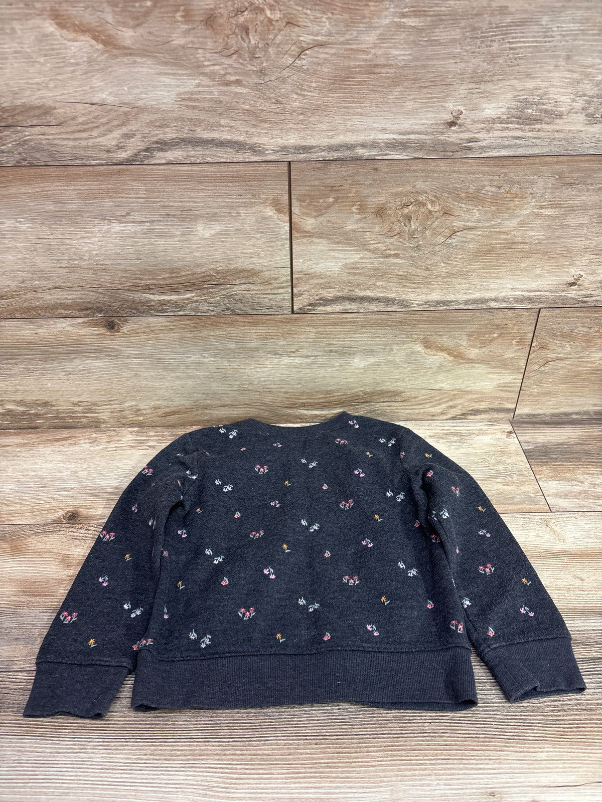 Jumping Beans Floral Pullover Sweatshirt Grey sz 5T
