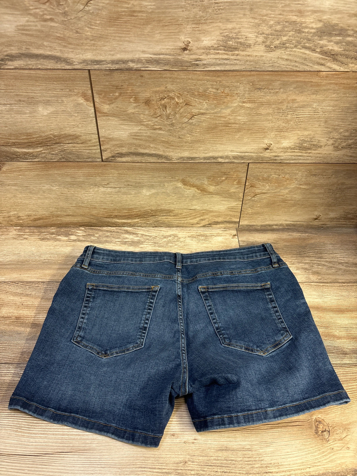 NEW Gap Maternity 4" Inset Panel Denim Shorts Dark Wash Blue sz 32/14 Large