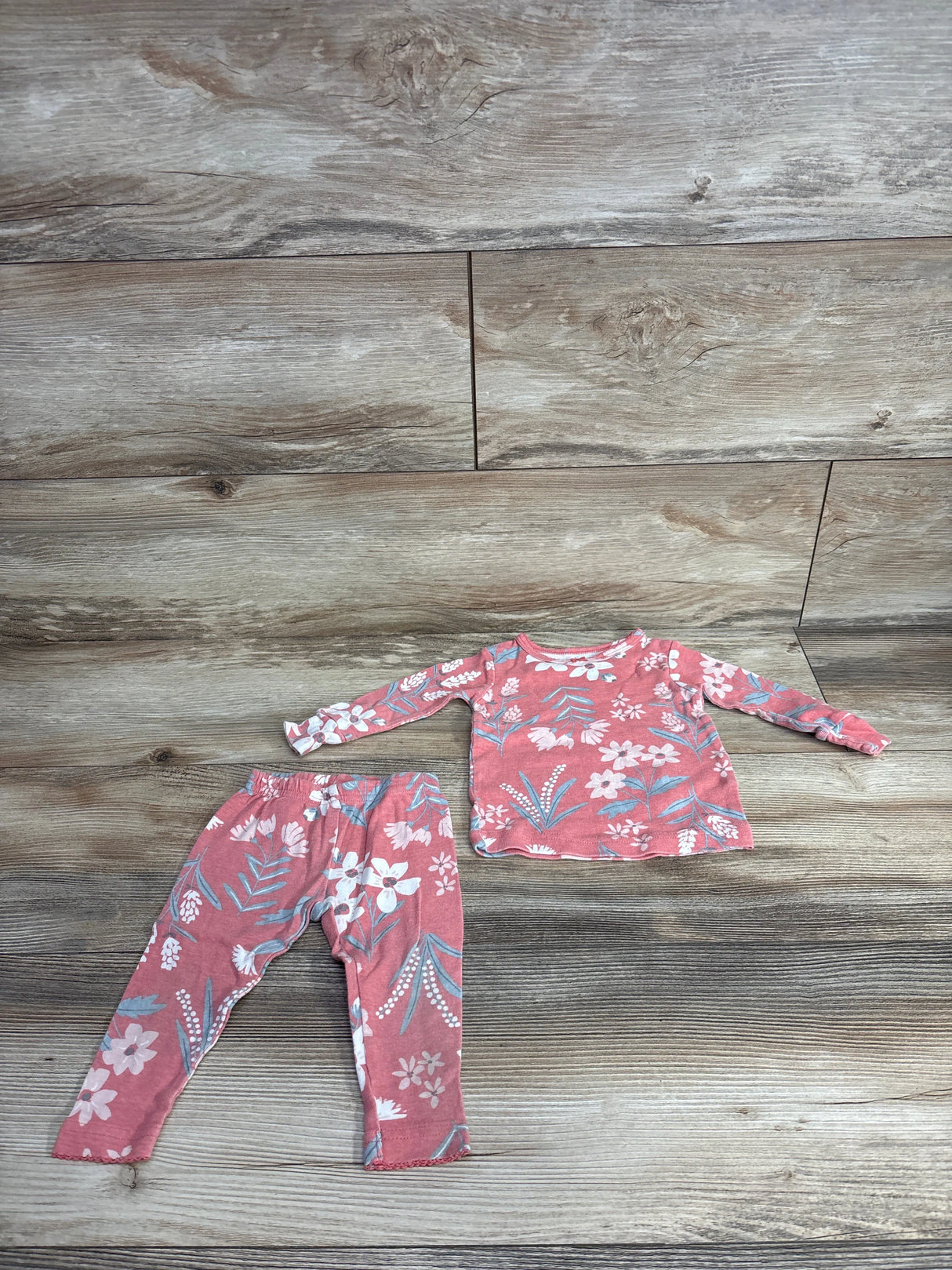Carter's 2pc Floral Pajama Set Pink sz 6m