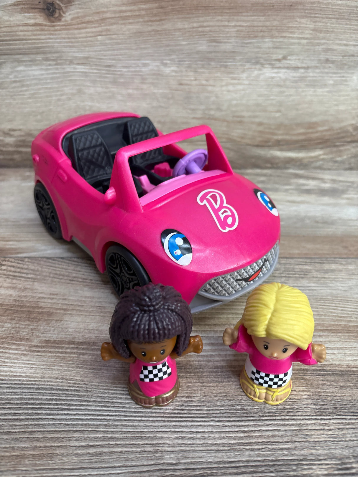 Fisher-Price Barbie Convertible Vehicle Pink w/ Two Little People