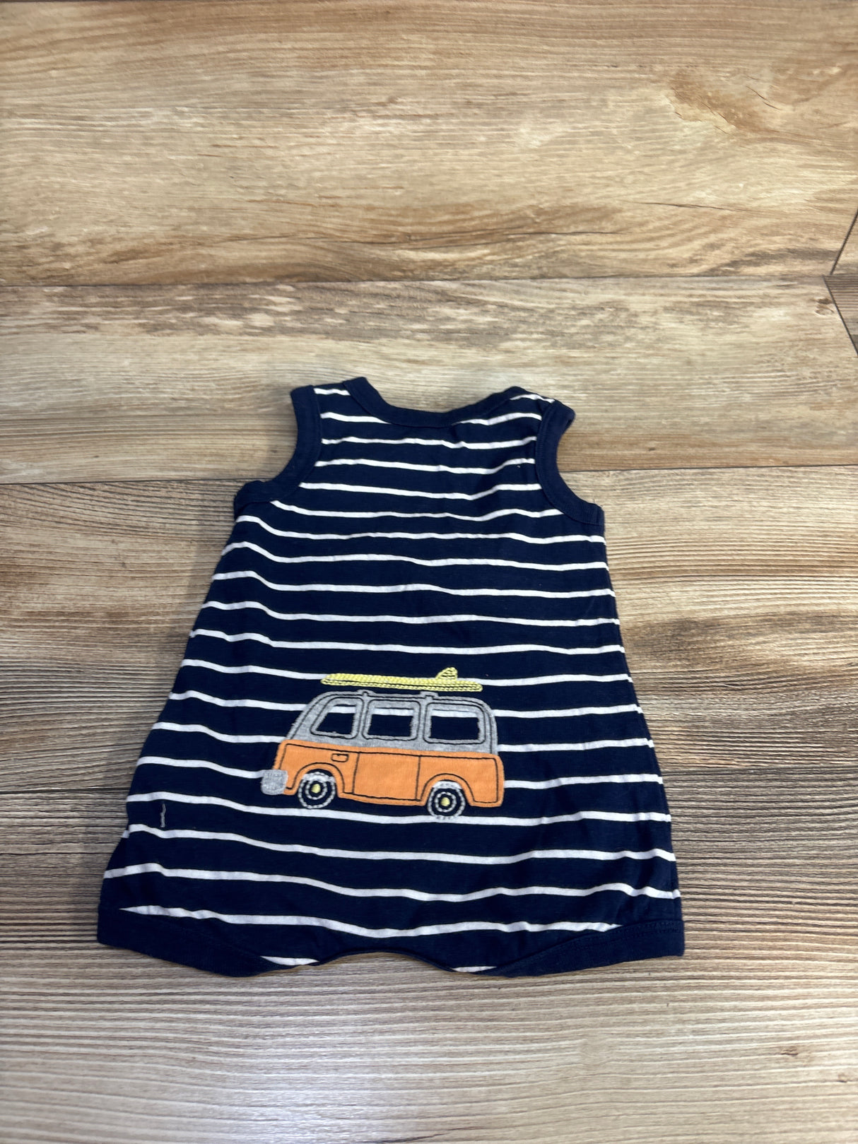 Carter's Striped Tank Shortie Romper Blue sz 3m