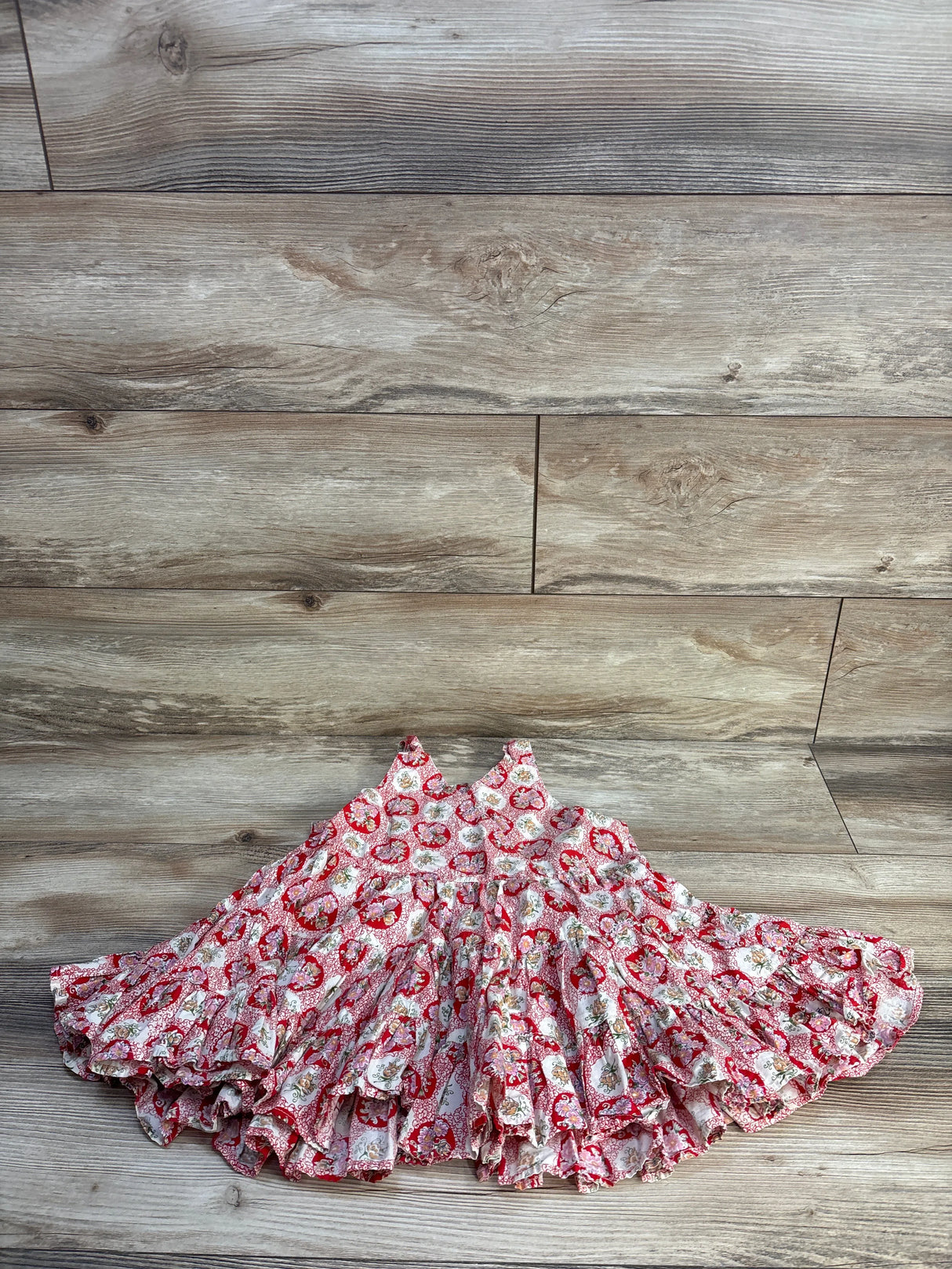 Oilily Vintage Floral Medallions Sleeveless Dress Red sz 3/4