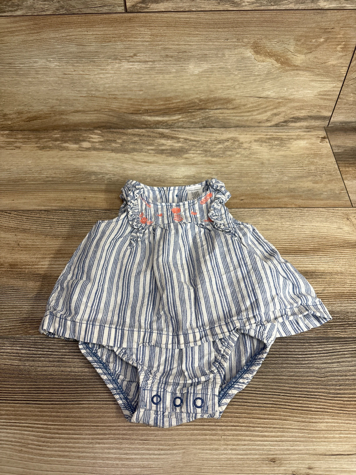 Just One You Striped Bodysuit Dress White sz 3m