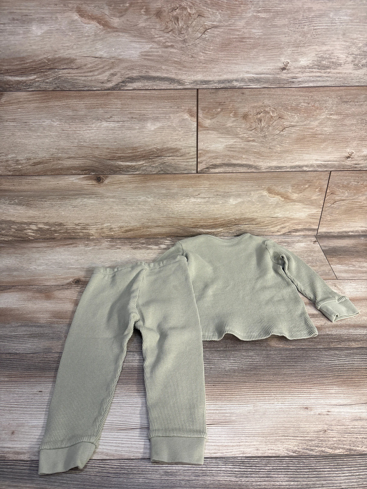 H&M 2pc Waffle Knit Shirt & Pants Green sz 2T