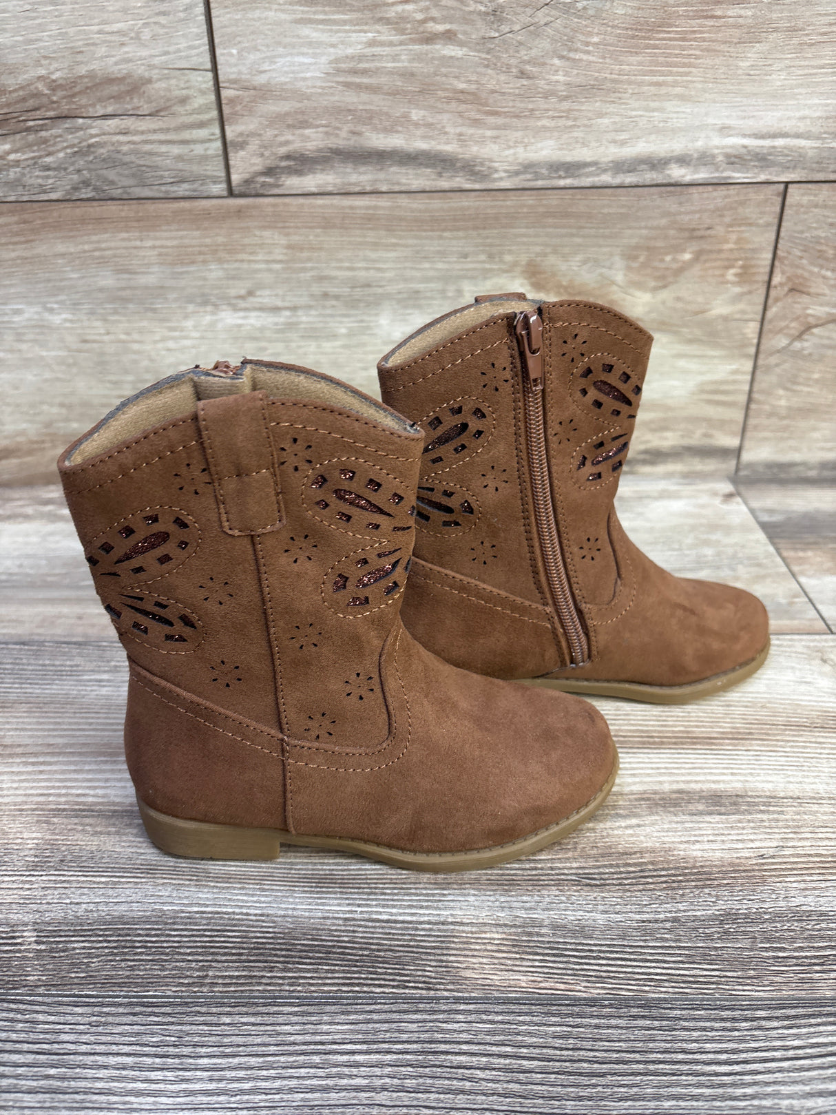 Rachel Shoes Lil' Jayla Western Boots Brown sz 10c