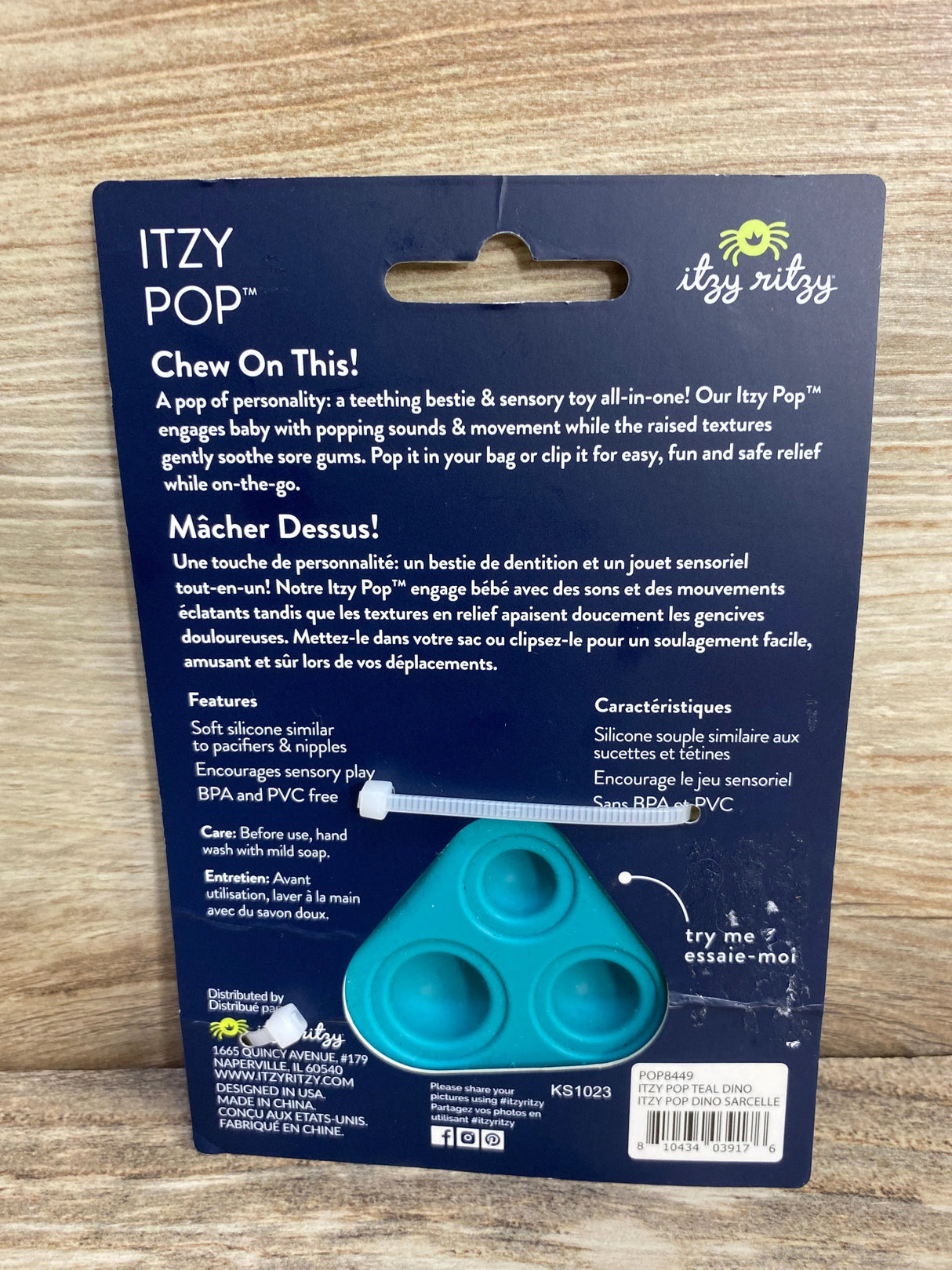 NEW Itzy Ritzy Pop Teethers, Dino Teal - Me n Mommy To Be