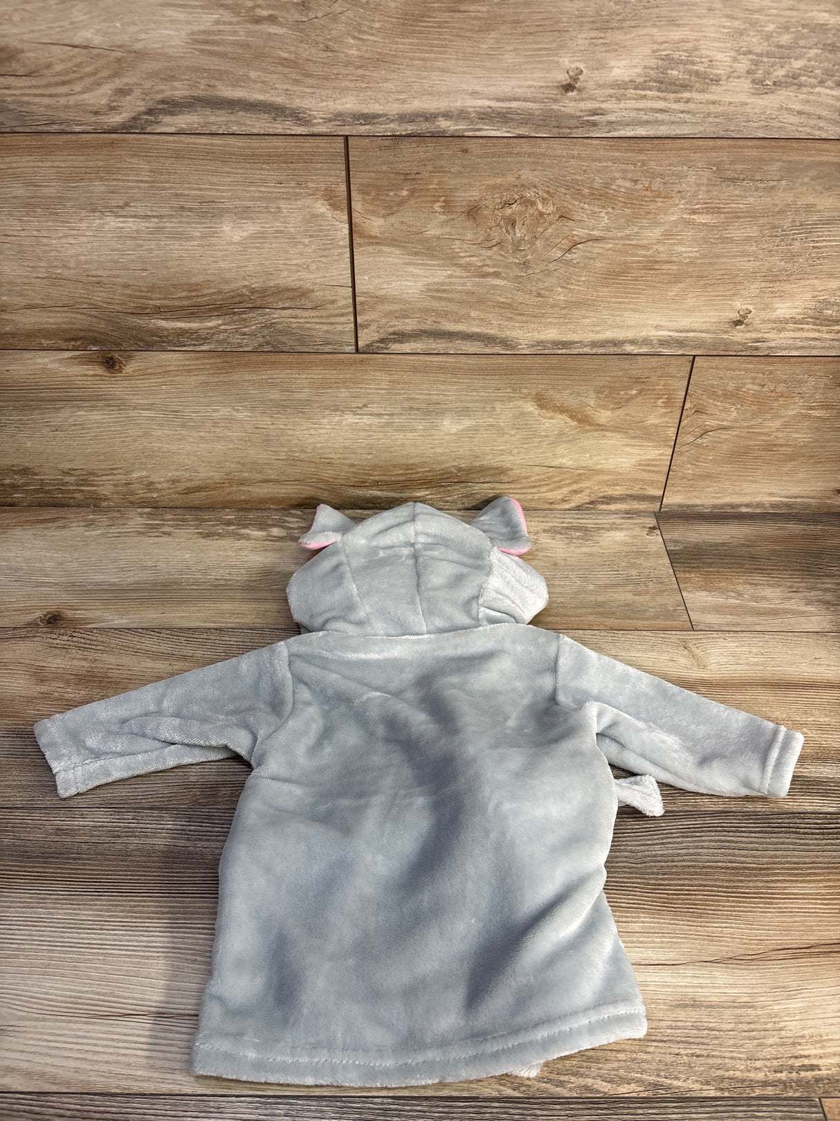 NEW Hudson Baby Hooded Bath Robe Elephant Grey sz 0-9m