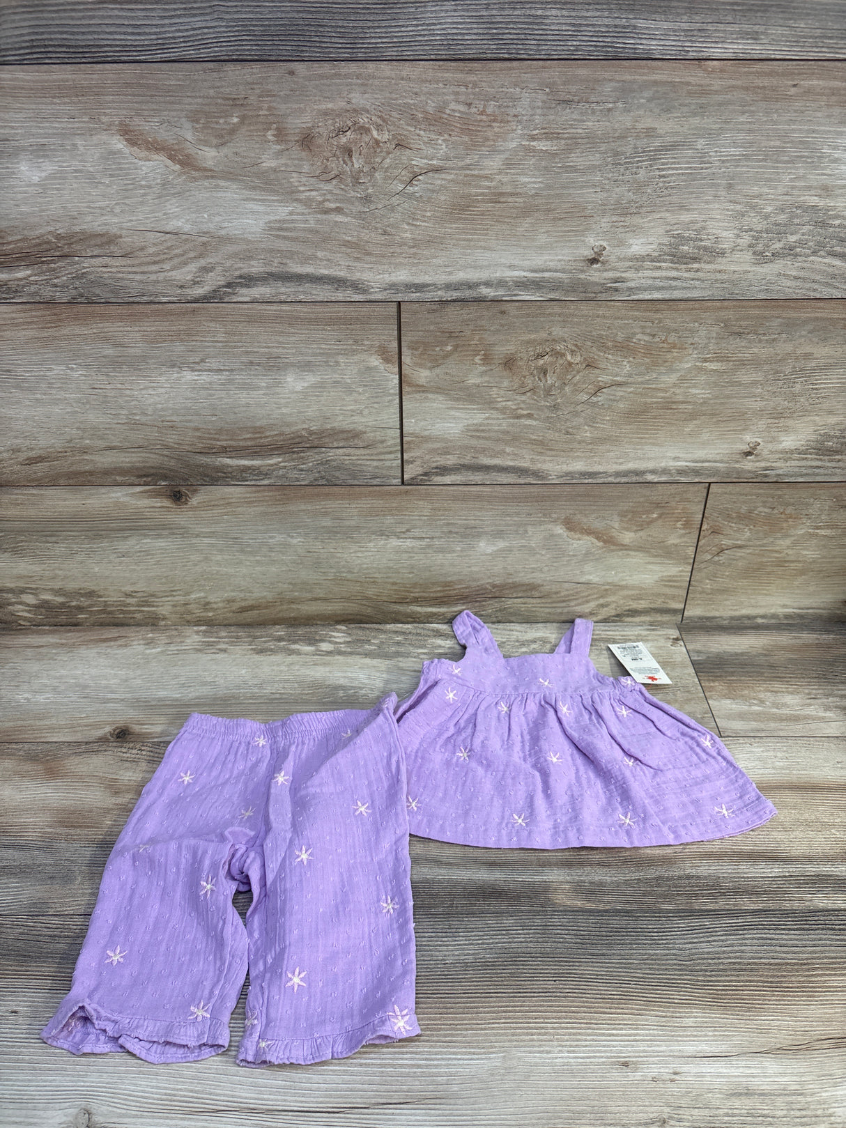 NEW Cat & Jack Daisy Tank Top & Pants Set Lilac sz 6-9m