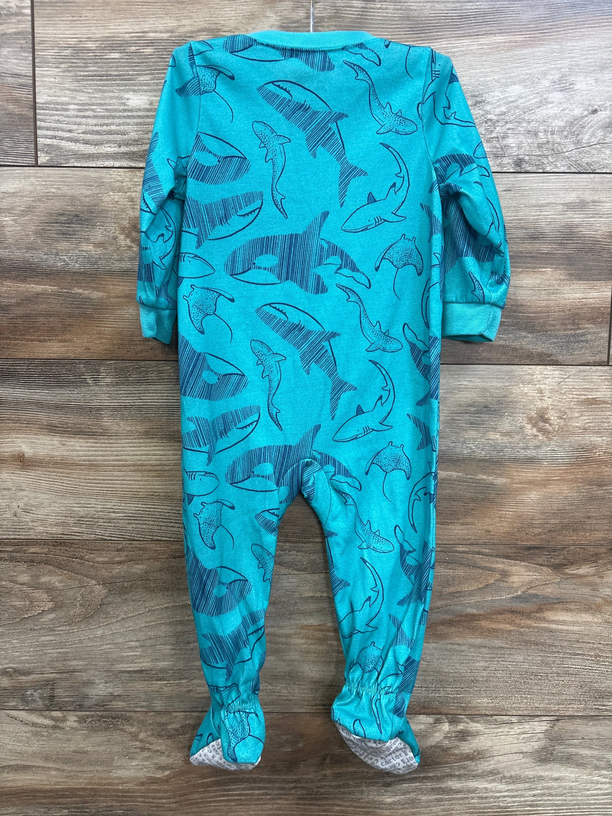 Just One You Shark Print Sleeper Blue sz 18m