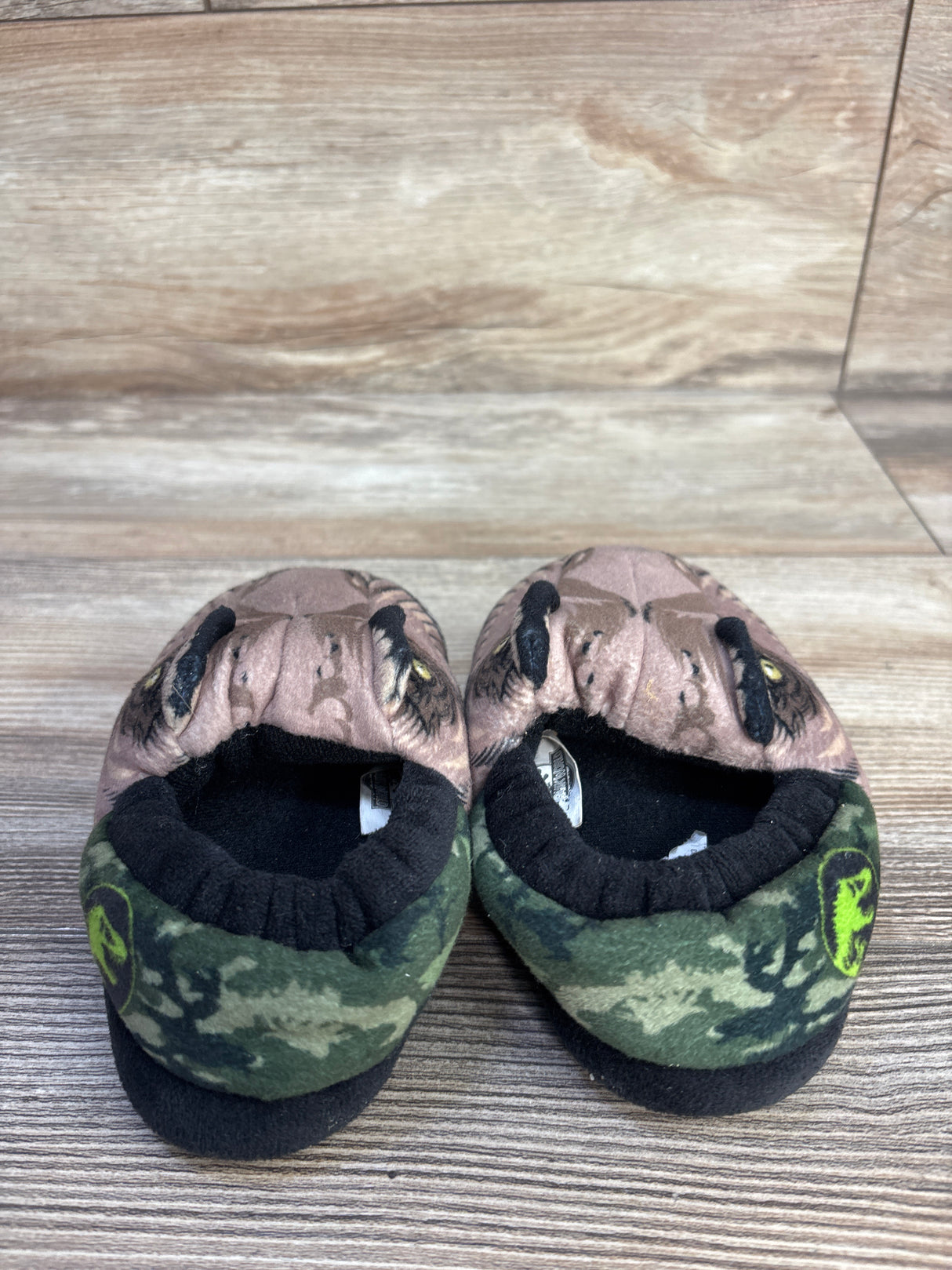 Jurassic World T-Rex Slippers Brown sz 7/8c