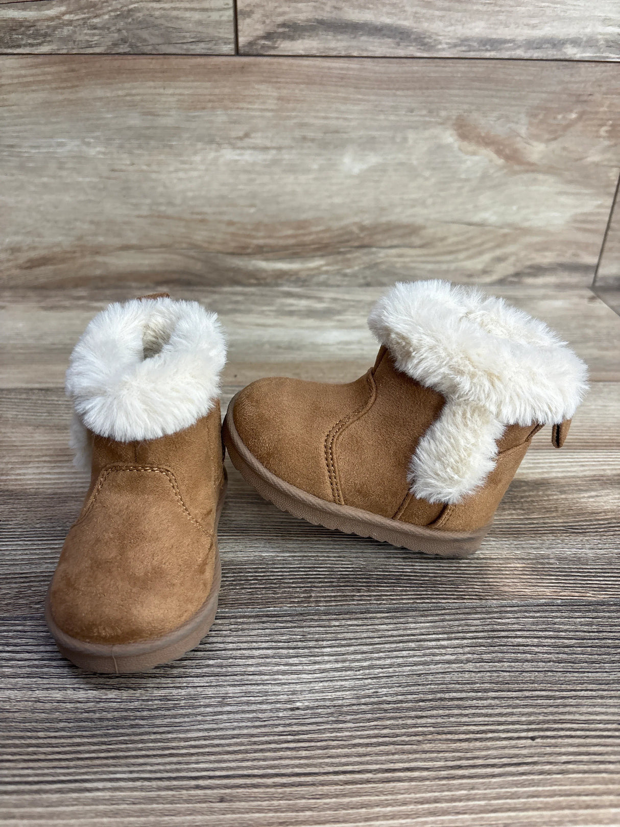 Wonder Nation Faux Suede Shearling Boots Brown sz 3c